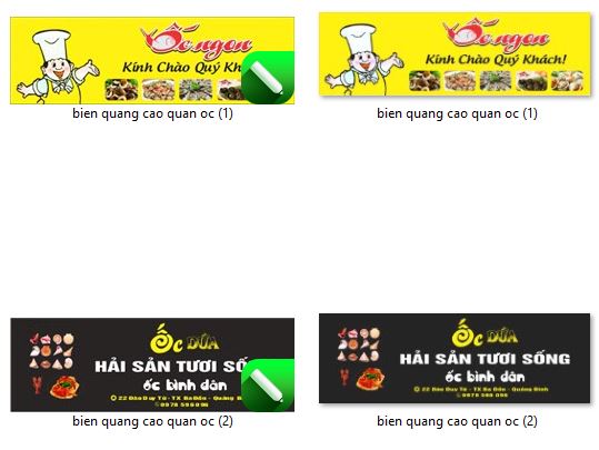 2+ Biển bảng quán ốc