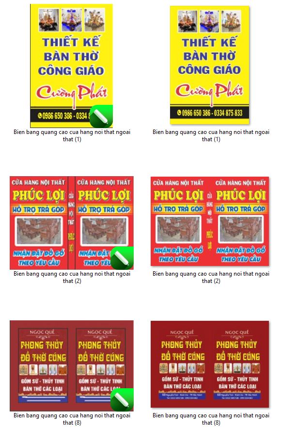 3+ Biển vẫy – biển hộp cửa hàng nội thất