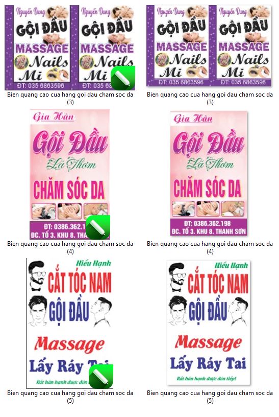 3+ Biển vẫy tiệm gội đầu – chăm sóc da