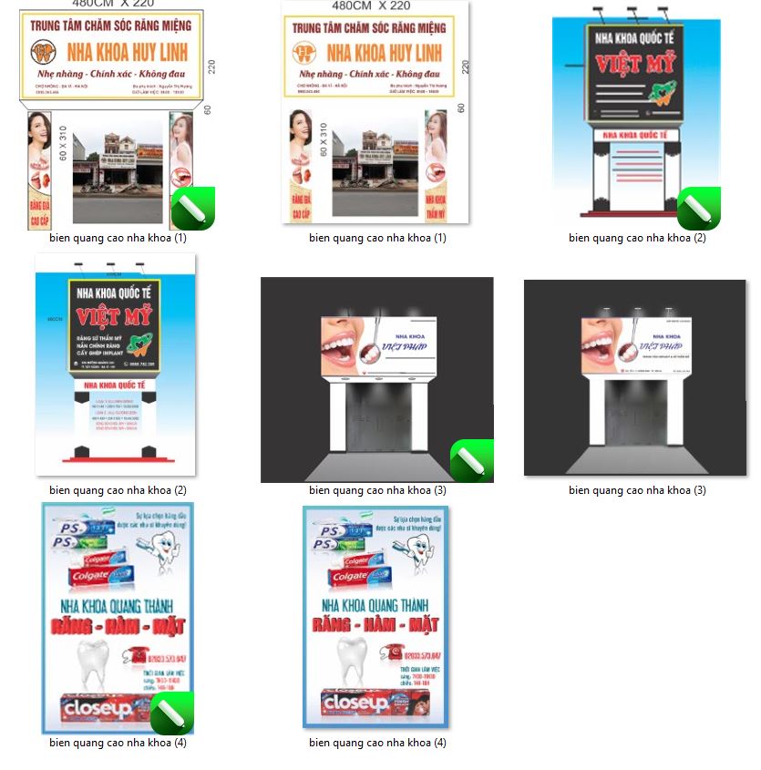 4+ Biển bảng phòng khám nha khoa