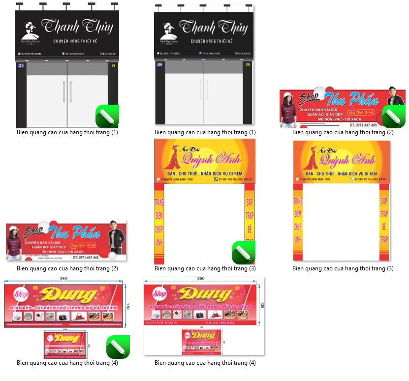 4+ Biển bảng shop thời trang