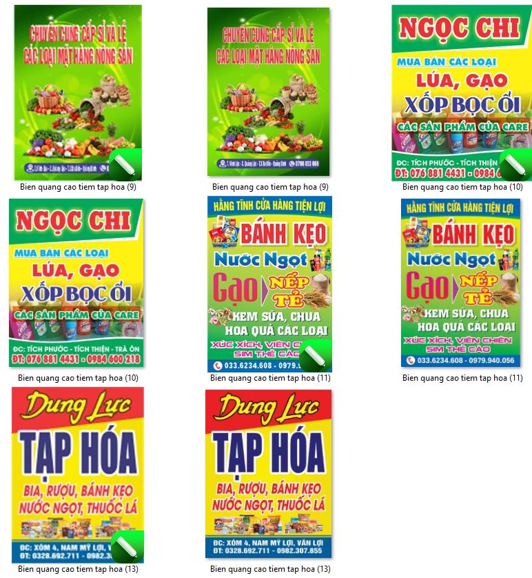 4+ Biển vẫy tiệm tạp hóa