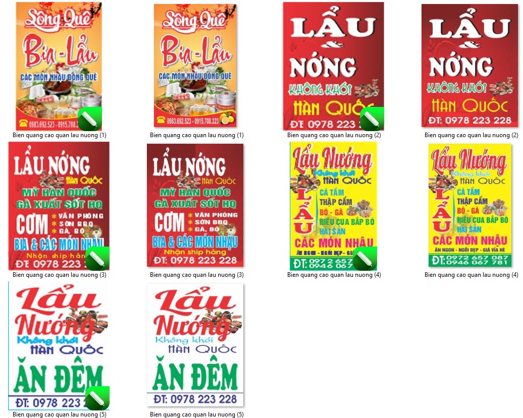 5+ Biển quảng cáo quán lẩu nướng