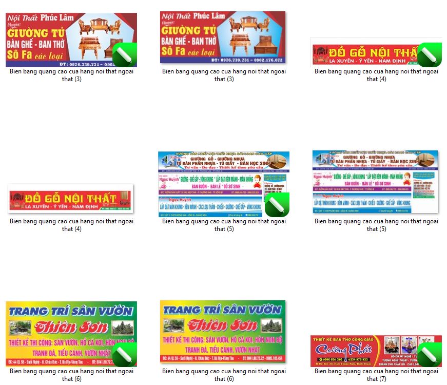 6+ Biển bảng cửa hàng nội thất