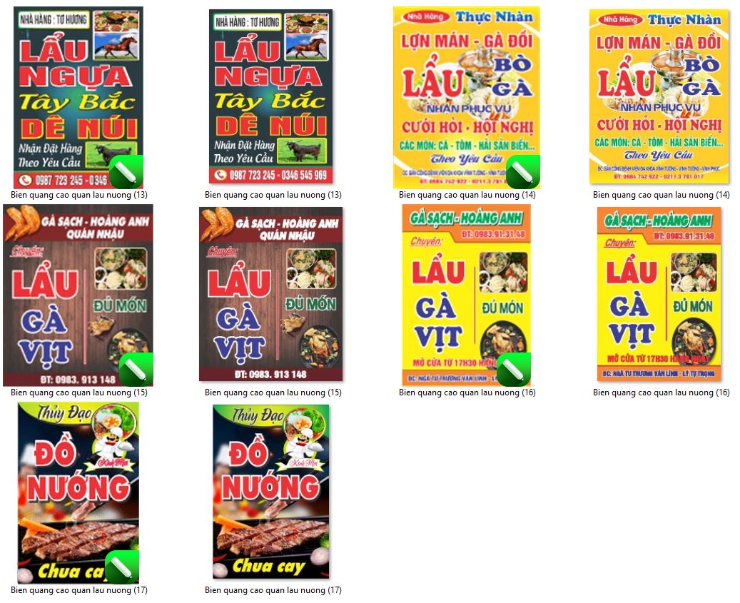 6+ Biển hộp – biển vẫy quán lẩu nướng