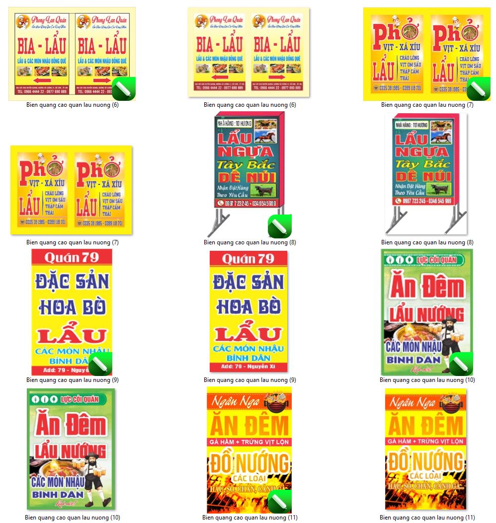 7+ Biển vẫy – biển hộp quán lẩu nướng