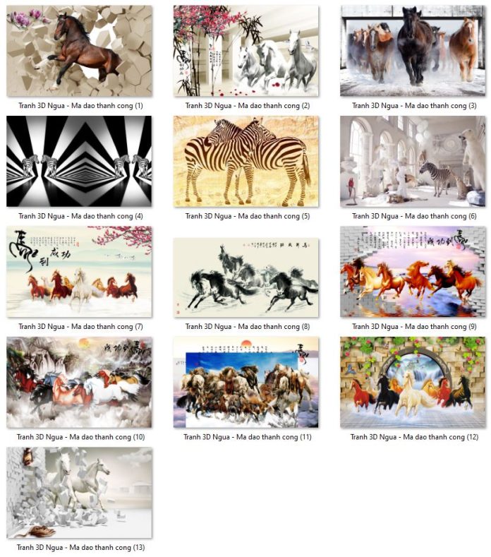 13-tranh-3d-ngua-ma-dao-thanh-cong