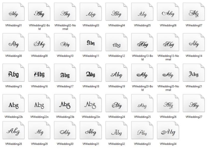 39+ Font VfWedding
