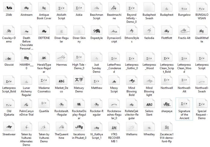 70+ Font chu hoai co