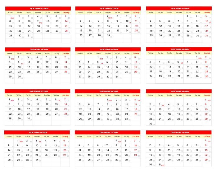 Bo so lich 2024 am duong