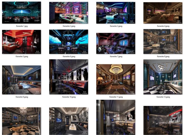 30+ Thiết kế quán Karaoke SketchUp