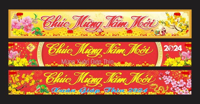 Bang ron chuc mung nam moi 2024