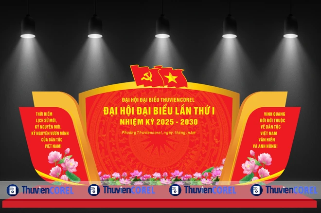 Backdrop Trang Trí Đại Hội Đảng