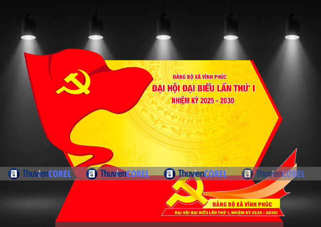 Tải Backdrop Đại hội Đảng File Corel