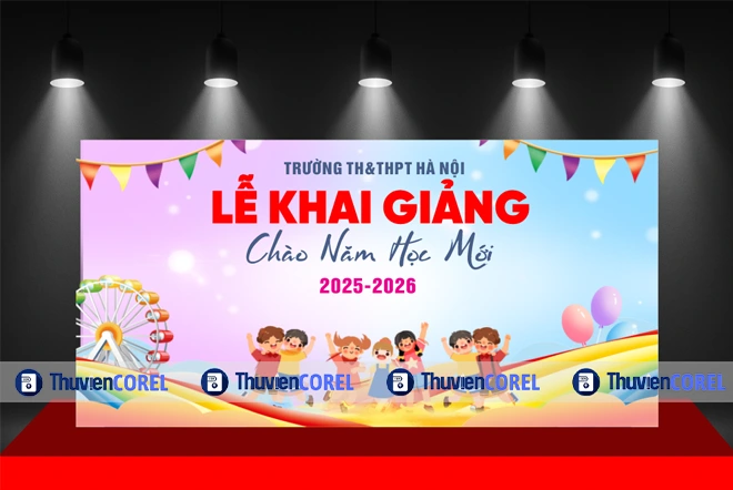Phông Nền Lễ Khai Giảng – File Vector Đẹp