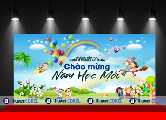 Backdrop Chào Năm Học Mới – File Corel