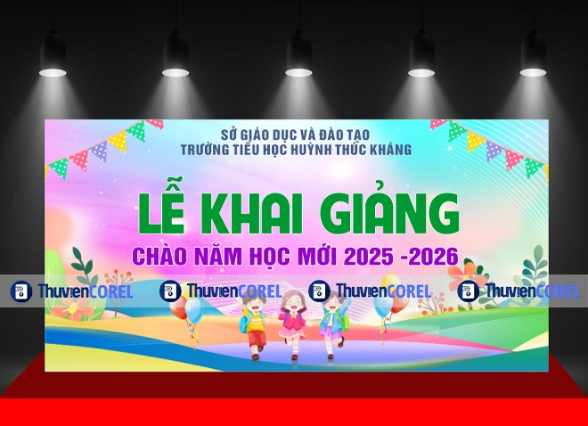 Phông Nền Khai Giảng Trường Tiểu Học