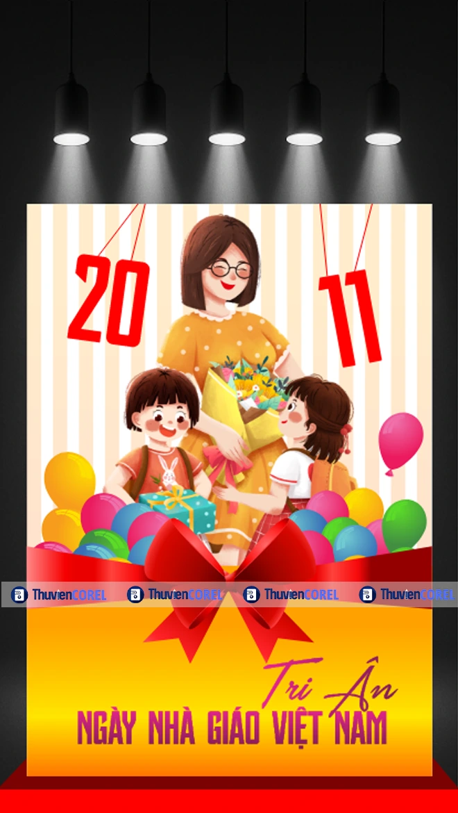 Bộ Poster 20/11 – File Corel Chuẩn In Cho Trường Học