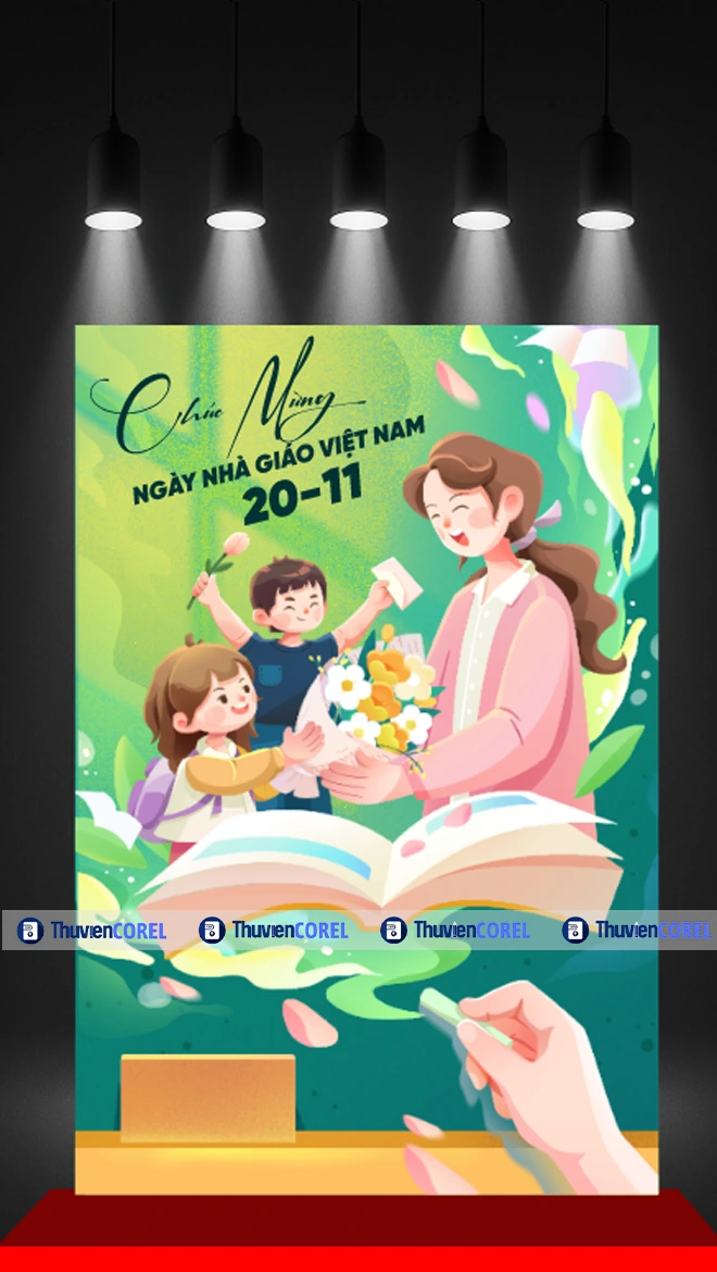 Poster 20/11 corel Ngày Nhà Giáo Việt Nam