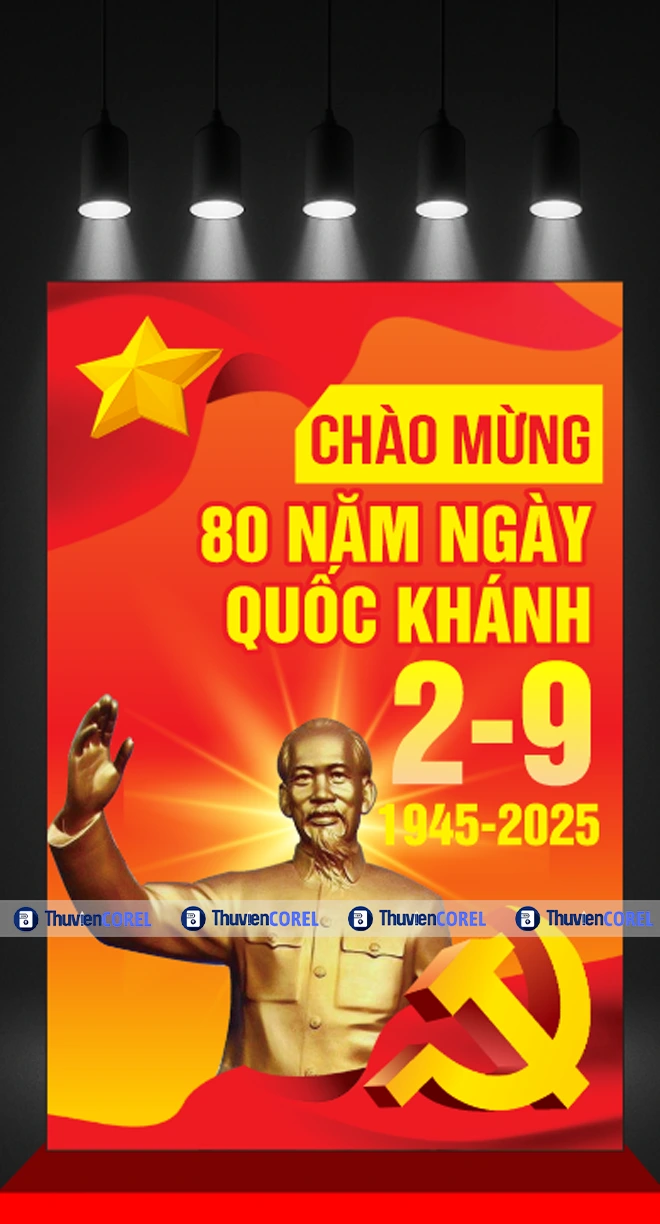 Pano Dọc Quốc Khánh 2/9 – File Vector Đẹp