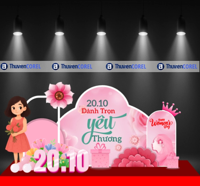 Background chào mừng Ngày 20/10 – Tôn vinh vẻ đẹp phụ nữ Việt