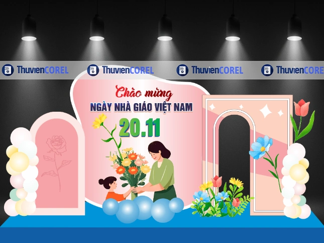 Background Ngày Nhà Giáo Việt Nam 20/11 – Thiết kế chuẩn in