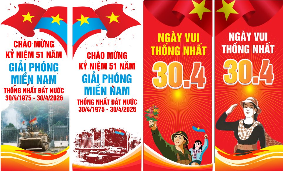 #2 4+ Pano chào mừng giải phóng miền Nam