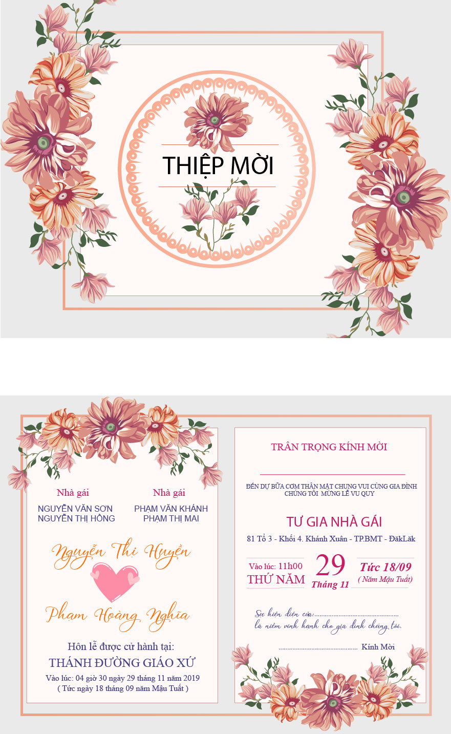 mẫu thiệt cưới