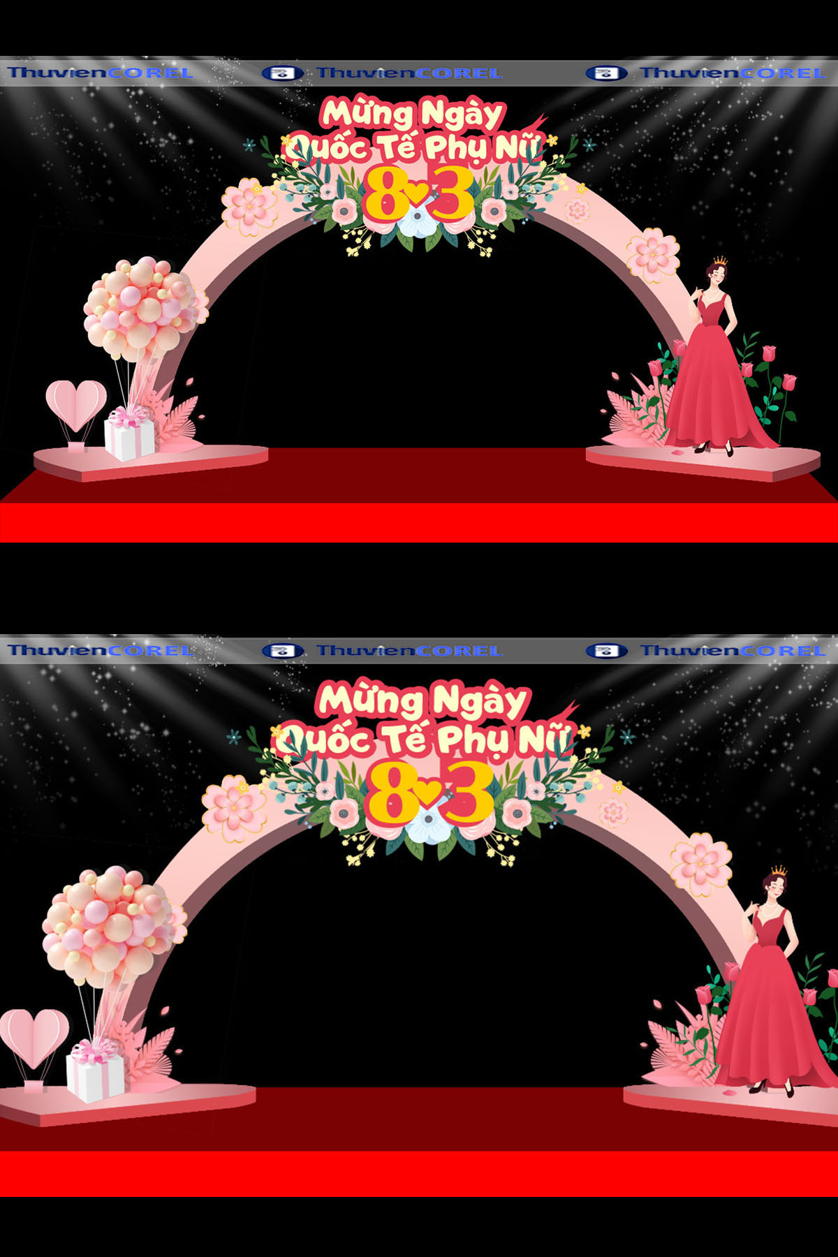 Decor Trang Trí Cổng Ngày Quốc Tế Phụ Nữ 8/3