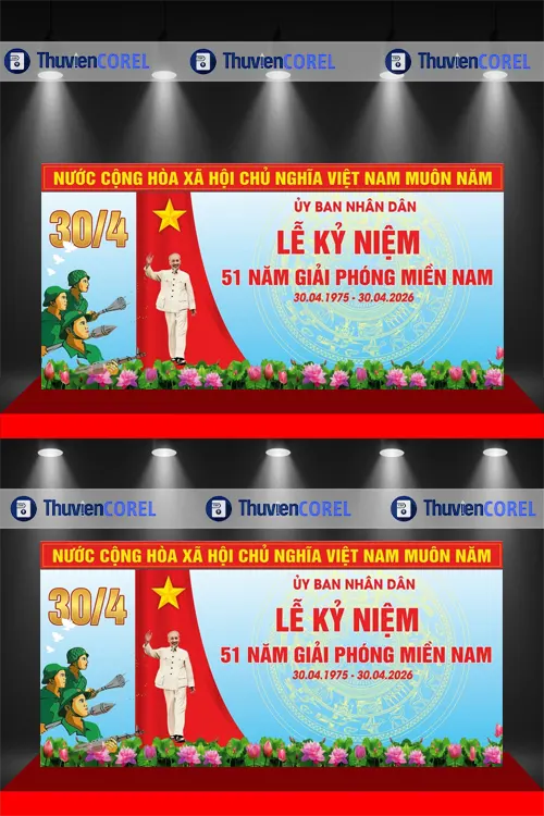 Tải File Backdrop 30/4 Vector Đẹp & Miễn Phí Tại Thuviencorel