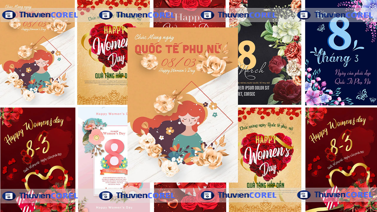 Poster ngày quốc tế phụ nữ 8/3